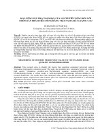 ĐO LƯỜNG GIÁ TRỊ CẢM NHẬN CỦA NGƯỜI TIÊU DÙNG ĐỐI VỚI NHÓM SẢN PHẨM TIÊU DÙNG HÀNG VIỆT NAM CHẤT LƯỢNG CAO