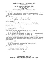 Đề Thi HSG Toán Lớp 9 2013-2014 Huyện Phù Ninh Có Đáp Án