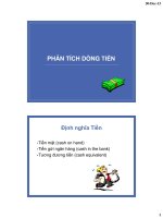Bài giảng phân tích tài chính   chương 4 phân tích dòng tiền 