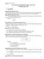 Đề cương ôn tập học kì 1 môn Vật lý lớp 10 năm 2020 - 2021 THPT Linh Trung | Vật Lý, Lớp 10 - Ôn Luyện