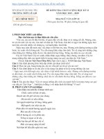 Đề khảo sát học kì 2 môn Ngữ Văn lớp 10 trường THPT Lê Lợi năm học 2019 2020