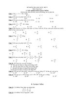 Toán 6 đề thi học kì 2 ĐỀ KIỂM TRA HỌC KÌ II. ĐỢT 1 Môn Toán lớp 6