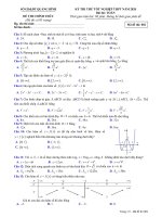 Đề thi thử tốt nghiệp THPT 2020 môn Toán sở GD&ĐT tỉnh Quảng Bình, có đáp án