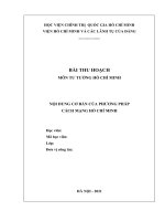 Tư tưởng Hồ Chí Minh - Bài thu hoạch cao cấp chính trị