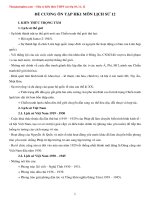 Đề cương ôn tập học kì 1 môn Lịch sử lớp 12 năm 2020 - 2021 bao gồm kiến thức trọng tâm | Lớp 12, Lịch sử - Ôn Luyện