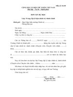 Mẫu đơn xin đi học Trung cấp chính trị mới nhất 2018