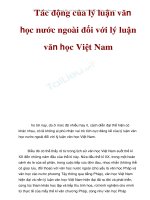 Tác động của lý luận văn học nước ngoài đối với lý luận văn học VN