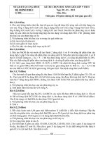 Đề thi học sinh giỏi môn Hóa 9 tỉnh Quảng Bình năm học 2012 - 2013(có đáp án) mới nhất năm 2021