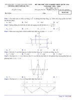 Đề thi thử tốt nghiệp THPT Quốc Gia môn Toán THPT Tiên Du 1, Bắc Ninh