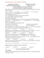 Đề kiểm tra 1 tiết môn Vật Lý lớp 10 chương 1, 2 trắc nghiệm có đáp án