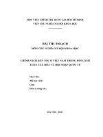 Chủ nghĩa xã hội khoa học - Bài thu hoạch cao cấp chính trị