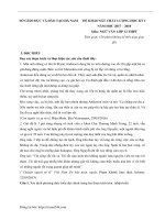 Đề KSCL HK1 môn Ngữ Văn Lớp 12 năm học 2017 - 2018 - Sở GD và ĐT Hà Nam