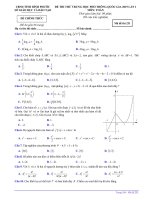 Đề thi thử THPT QG môn Toán lần 1 sở GD&ĐT Bình Phước 2019