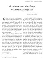 Hồ Chí Minh - Nhà báo lỗi lạc của cách mạng Việt Nam