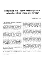 Khiếu Năng Tĩnh - Người viết bài tựa sách 