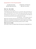 Tổng hợp đề kiểm tra 1 tiết môn Ngữ Văn lớp 10 có đáp án hay nhất