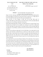 TANDTC-PC về thể thức và kỹ thuật trình bày văn bản tố tụng