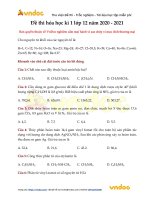 Tải về Đề thi học kì 1 Hóa 12 năm học 2020 - 2021 Có đáp án - Tìm đáp