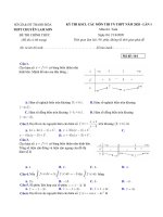 Đề thi thử tốt nghiệp THPT 2020 môn Toán chuyên Lam Sơn, Thanh Hóa lần 1