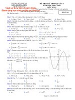 Đề thi kèm lời giải chi tiết đề thi thử THPT Quốc Gia 2019 Môn Toán lần 1 liên trường TP Vinh tỉnh Nghệ An