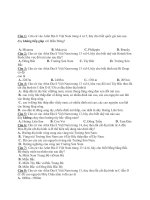 Bộ câu hỏi trắc nghiệm Atlat Địa lý 12 có đáp án