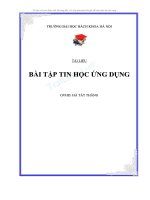 Bài tập tin học ứng dụng