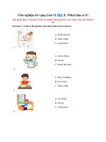 Tải Trắc nghiệm từ vựng Unit 11 lớp 4: What time is it? - Từ vựng tiếng Anh lớp 4 Unit 11