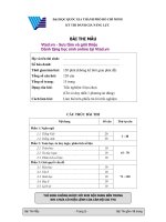 Bài thi mẫu - Kì thi Đánh giá năng lực trường ĐH Quốc gia Tp Hồ Chí Minh