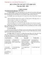 Đề cương ôn tập học kì 1 môn Văn lớp 6 năm 2020 - 2021 có lời giải hay | Ngữ văn, Lớp 6 - Ôn Luyện