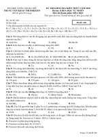 Đề kiểm tra kiến thức môn Hóa học lần 2 năm 2020 trường ĐHQG Hà Nội
