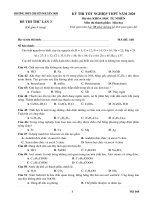 Đề thi thử tốt nghiệp THPT 2020 môn Hóa Học chuyên Nguyễn Trãi, Hải Dương