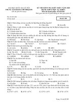 Đề kiểm tra kiến thức môn Sinh học lần 2 năm 2020 trường ĐHQG Hà Nội