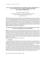 CÁC YẾU TỐ ẢNH HƯỞNG ĐẾN Ý ĐỊNH MUA THỰC PHẨM HỮU CƠ CỦA NGƯỜI TIÊU DÙNG THÀNH PHỐ HỒ CHÍ MINH DỰA TRÊN MÔ HÌNH S-O-R
