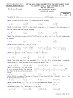 Đề thi thử tốt nghiệp THPT 2020 môn Toán trường chuyên ĐH Vinh, Nghệ An lần 2