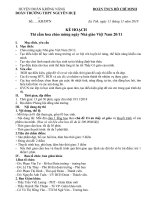 Kế hoạch cuộc thi Cắm hoa chào mừng ngày nhà giáo Việt Nam 20-11-2018 - Trường THPT Nguyễn Huệ