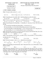 Đề thi HK1 Toán 11 năm học 2019 – 2020 sở GD_ĐT Quảng Nam | Toán học, Lớp 11 - Ôn Luyện