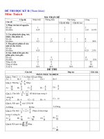 Toán 6 đề thi học kì 2 ĐỀ THI HỌC KỲ II (Tham khảo) Môn_ Toán 6