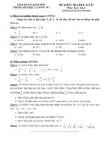 Toán 6 đề thi học kì 2 ĐỀ KIỂM TRA HỌC KỲ II Môn_ Toán lớp 6 KM
