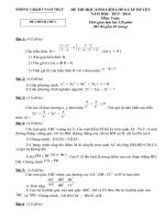 Đề thi hsg toán 8 cấp huyện 2016 THCS Nam Trực có đáp án