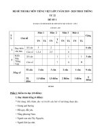 Bộ đề thi HK1 môn Tiếng Việt lớp 3 năm 2019 - 2020 theo Thông tư 22 - Tài liệu hay