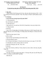 Kế hoạch tổ chức kỳ thi HSG cấp trường năm học 2018 – 2019 - Trường THPT Nguyễn Huệ