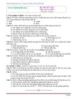 Đề thi giữa kì 2 môn Vật Lý lớp 8 trắc nghiệm, tự luận có đáp án