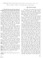 Giải quyết tranh chấp đất đai bằng toà án qua thực tiễn tại một địa phương.