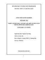 Sáng kiến kinh nghiệm, SKKN - Thiết lập hệ trục tọa độ giải một số dạng toán Hình học không gian