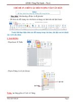 NỘI DUNG BÀI HỌC MÔN TIN HỌC 6 - TUẦN 28