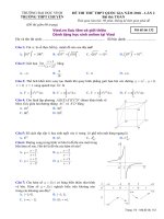 Đề và lời giải chi tiết Đề Tham khảo THPT Quốc Gia 2018 Môn Toán Lần 2 của Trường THPT Chuyên Đại Học Vinh