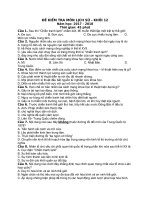 Đề thi giữa học kì 1 lớp 12 môn Sử dành cho học sinh, giáo viên