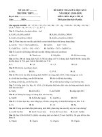 Tổng hợp đề thi giữa học kì 2 môn Hóa lớp 12