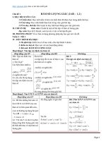 Giáo án tự chọn toán lớp 11 cả năm » Tài liệu miễn phí cho Giáo viên, học sinh.