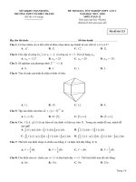 Đề thi khảo sát tốt nghiệp THPT 2020 lần 1 Toán 12 trường Tô Hiến Thành, Thanh Hóa